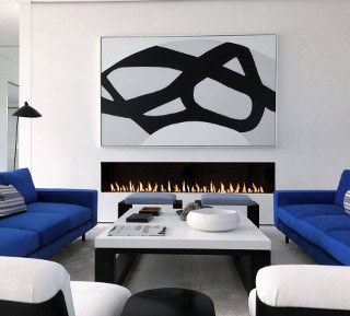 linear fireplace