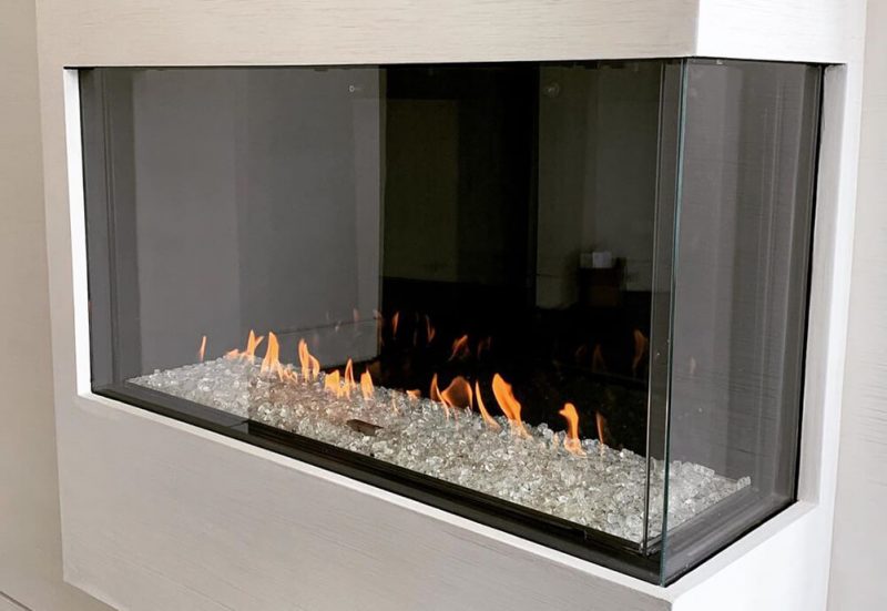 Right Corner Modern Fireplace Flare Fireplaces
