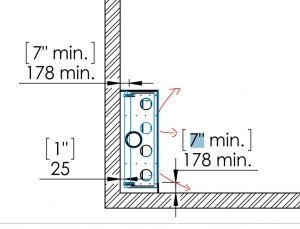 example of fireplace clearance