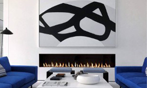 linear fireplace