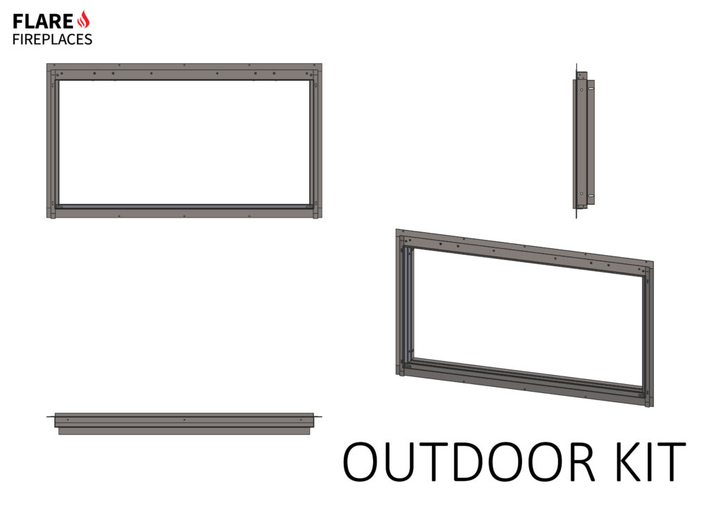 Flare Fireplaces Outdoor Kit Drawing